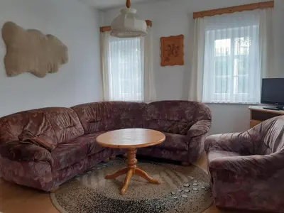 Ein Sitzbereich in der Unterkunft Ferienhaus Grabs