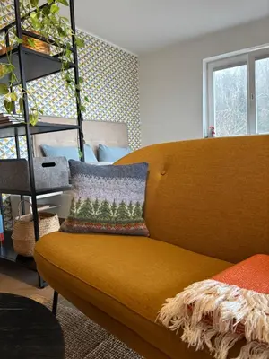 Ein Sitzbereich in der Unterkunft Ferienwohnung Emma