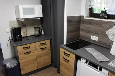 Küche/Küchenzeile in der Unterkunft Ferienwohnung Rolle