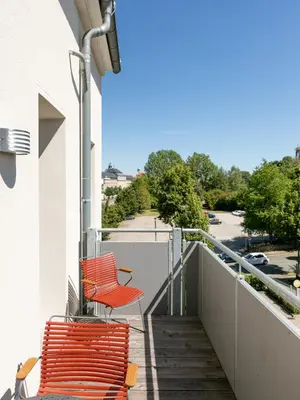 Ein Balkon oder eine Terrasse in der Unterkunft Limehome Chemnitz Hartmannstraße