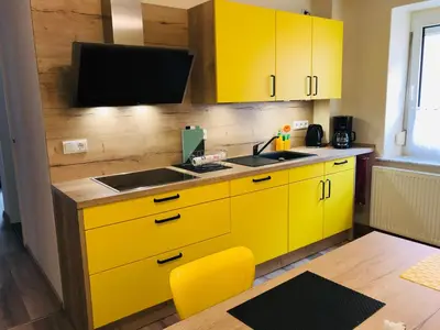Küche/Küchenzeile in der Unterkunft Ferienwohnung Horn