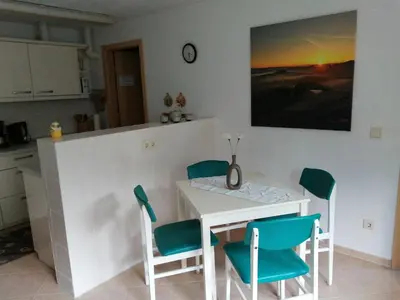 Küche/Küchenzeile in der Unterkunft Haus Königstein FeWo Bielablick