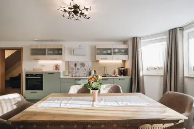 Küche/Küchenzeile in der Unterkunft Ferienhaus an der Wiederitz