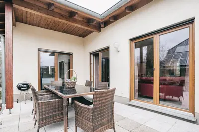Ein Patio oder anderer Außenbereich in der Unterkunft Ferienhaus an der Wiederitz
