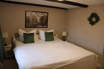Ein Bett oder Betten in einem Zimmer der Unterkunft Landhaus Wohnung - SAUNA, Balkon, Netflix, Parkplatz