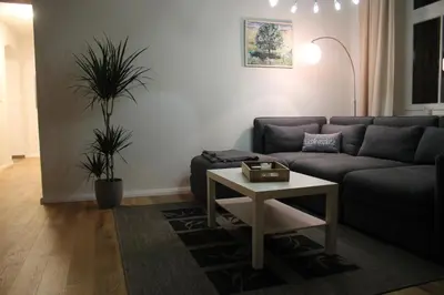 Ein Sitzbereich in der Unterkunft Ferienwohnung Goldgrund