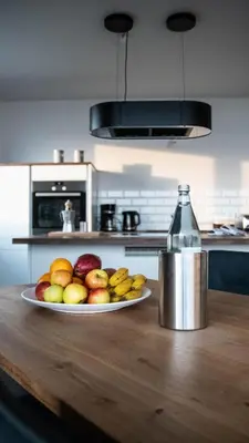 Küche/Küchenzeile in der Unterkunft Ferienwohnung Seeblick Lausitzer Seenland