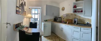 Küche/Küchenzeile in der Unterkunft Alte Seiferei