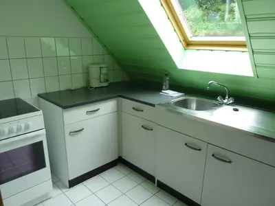 Küche/Küchenzeile in der Unterkunft Gästehaus Gauernitzer Hof