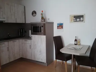 Küche/Küchenzeile in der Unterkunft Ferienwohnung Einenkel
