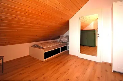 Ein Bett oder Betten in einem Zimmer der Unterkunft Ferienhaus am Partwitzer See, Elsterheide