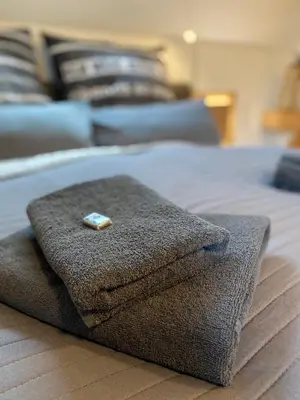 Ein Bett oder Betten in einem Zimmer der Unterkunft my inn