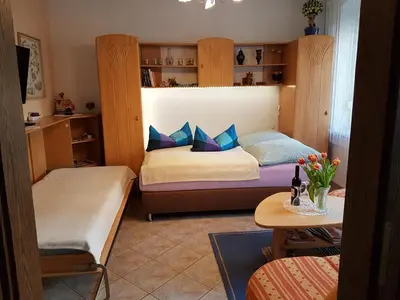 Ein Bett oder Betten in einem Zimmer der Unterkunft Ferienwohnung Viola