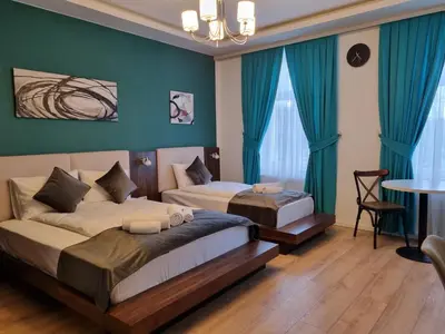 Ein Bett oder Betten in einem Zimmer der Unterkunft A&F Hotel Chemnitz