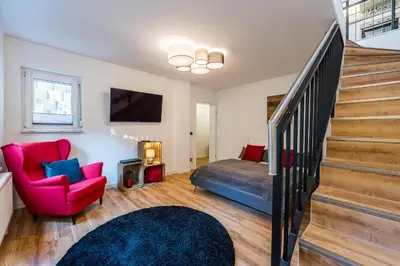 Ein Sitzbereich in der Unterkunft Dresden ThirtySix - Moderne Wohnung mit Top-Anbindung zur Altstadt