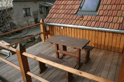 Ein Balkon oder eine Terrasse in der Unterkunft Ferienwohnung Nicklich