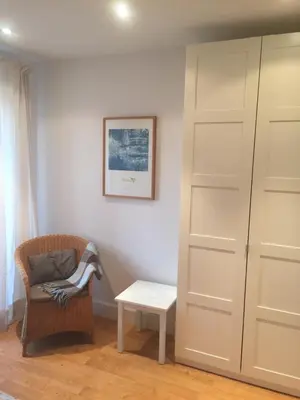 Ein Sitzbereich in der Unterkunft Ferienwohnung Trede