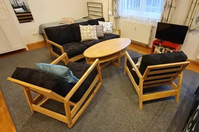Ein Sitzbereich in der Unterkunft Campus Apartment Alexander