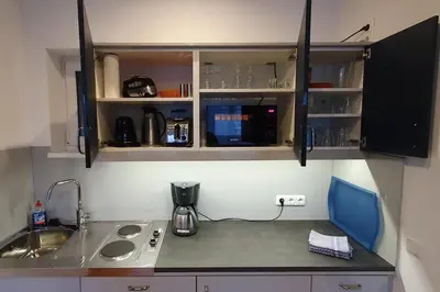 Küche/Küchenzeile in der Unterkunft Campus Apartment Alexander