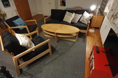 Ein Sitzbereich in der Unterkunft Campus Apartment Alexander