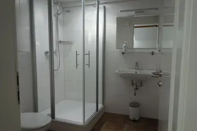 Ein Badezimmer in der Unterkunft Gästewohnung am Museum