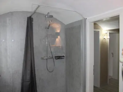 Ein Badezimmer in der Unterkunft charmante Ferienwohnung in Struppen