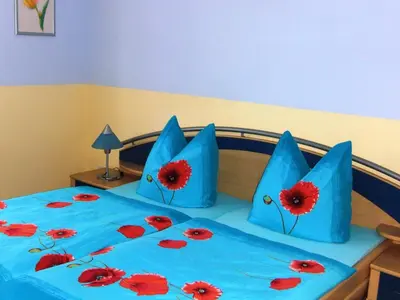 Ein Bett oder Betten in einem Zimmer der Unterkunft Wohnung in Sächsischer Schweiz am Wasserfall