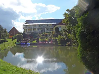 Blick auf einen Fluss in der Nähe der Ferienwohnung