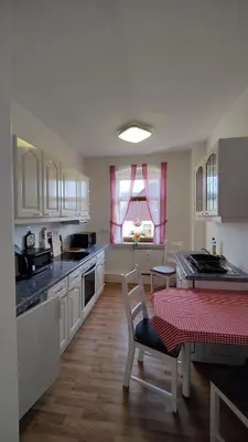 Küche/Küchenzeile in der Unterkunft Ferienwohnung Familie Schneider