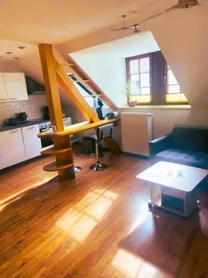 Küche/Küchenzeile in der Unterkunft Ferienwohnung Zieher-Rehn früher Claus