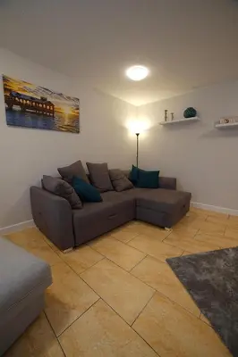 Ein Sitzbereich in der Unterkunft Apartment Bürgerstraße