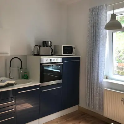 Küche/Küchenzeile in der Unterkunft Ferienwohnung am Wald