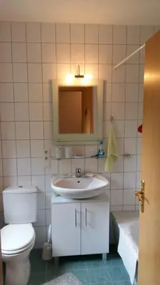 Ein Badezimmer in der Unterkunft Ferienwohnung Törpsch