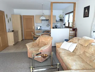 Küche/Küchenzeile in der Unterkunft Ferienwohnung Törpsch