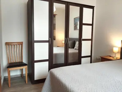 Ein Bett oder Betten in einem Zimmer der Unterkunft Ferienwohnung Törpsch