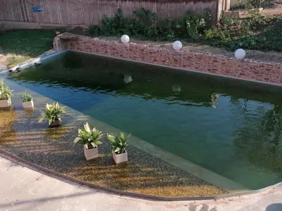 Ein Garten an der Unterkunft Sinnes Wandel Hof Serka