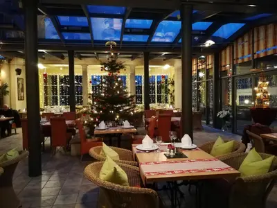 Ein Sitzbereich in der Unterkunft Parkhotel Bad Schandau mit SPA