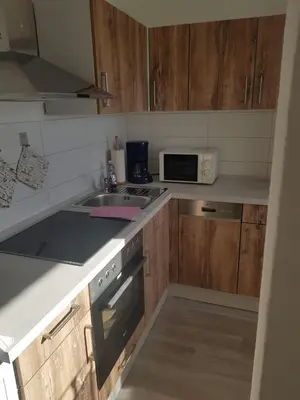 Küche/Küchenzeile in der Unterkunft Ferienwohnung 