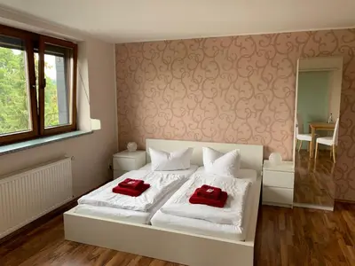 Ein Bett oder Betten in einem Zimmer der Unterkunft Hotel Am Rittergut