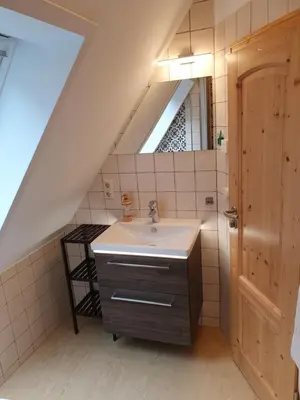 Ein Badezimmer in der Unterkunft Ferienhaus Bildhauer Thiele