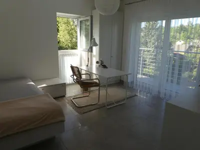 Ein Sitzbereich in der Unterkunft großzügige,zetrumsnahe Wohnung