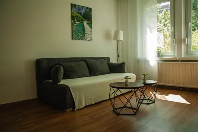 Ein Sitzbereich in der Unterkunft Ferienwohnung Zentrum - Albert