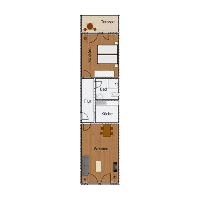 Grundriss der Unterkunft Ferienwohnung Zentrum - Albert