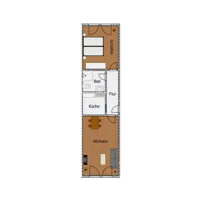 Grundriss der Unterkunft Ferienwohnung Zentrum - Albert