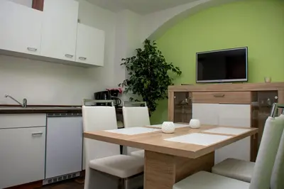 Küche/Küchenzeile in der Unterkunft Apartments Stirl