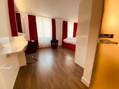 Ein Sitzbereich in der Unterkunft DORMERO Hotel Dresden City