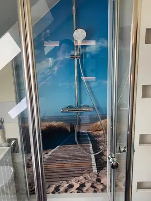 Ein Badezimmer in der Unterkunft Ferienwohnung Braeuer