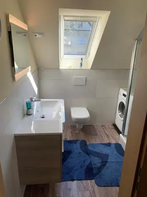 Ein Badezimmer in der Unterkunft Ferienwohnung Braeuer