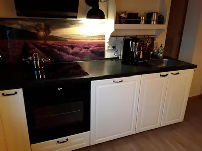 Küche/Küchenzeile in der Unterkunft Ferienwohnung auf dem Land