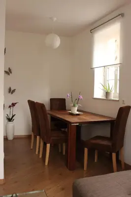 Ein Sitzbereich in der Unterkunft Ferienwohnung 